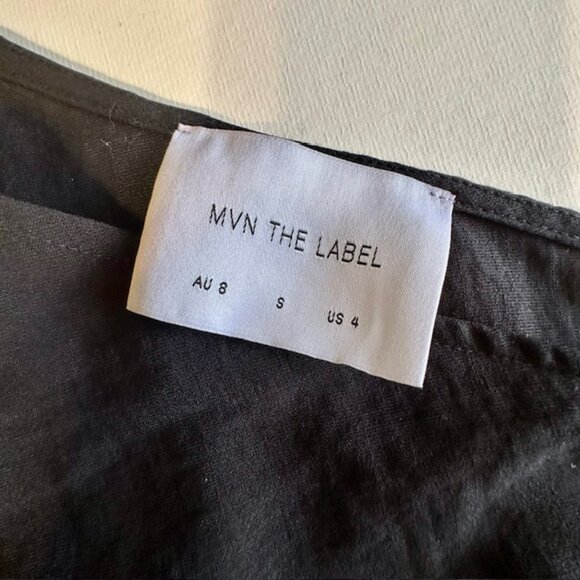 MVN The Label Women’s Black Wide Leg One-Shoulder Lancey Jumpsuit Size S / 4 - Picture 9 of 13